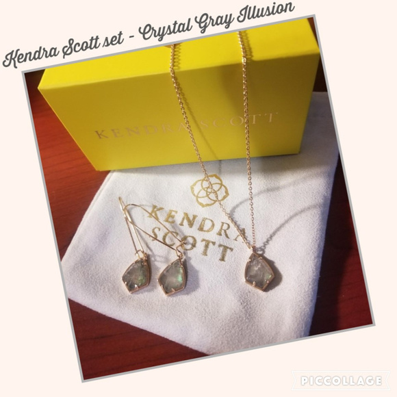 Kendra Scott Jewelry - Kendra Scott SET Crystal Gray Carinne Cory Rose